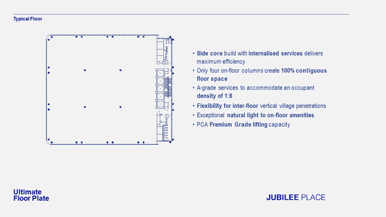 Jubilee Place's typical floor plate